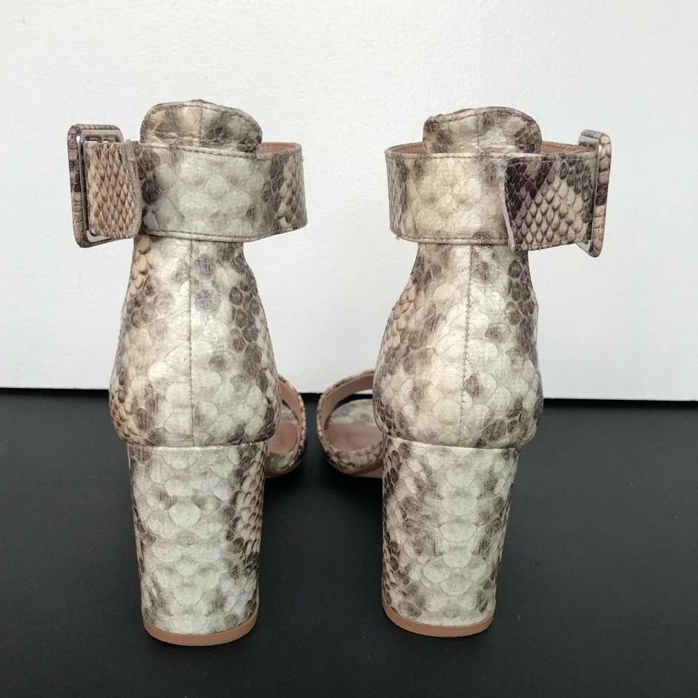 Chinese Laundry Rumor Snakeskin open toe heeled sandals Size 7